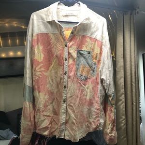 Free people Chasing Waves button down shirt